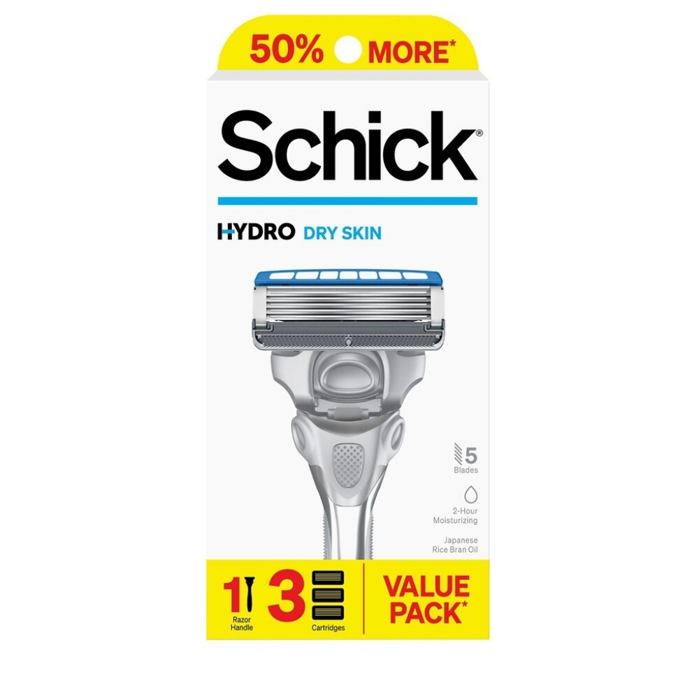 ๐ข2/$15 Schick Hydro Dry Skin 5-Blade Razor + 3 Razor Blade Refills - Picture 6 of 15